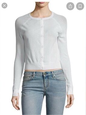 Zadig & Voltaire White Button-Up Cardigan - M